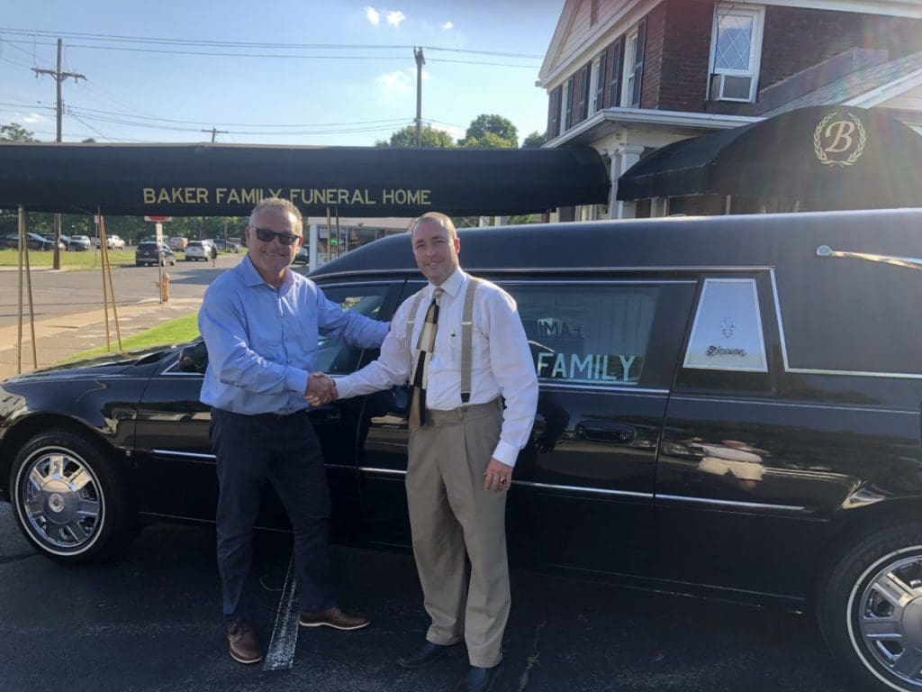New Delivery 2008 Cadillac Used Hearse Delivered to Baker Funeral Home