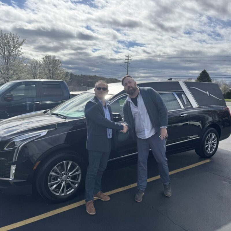 NEW DELIVERY: 2022 CADILLAC PLATINUM HEARSE DELIVERED TO MYERS MORTUARY